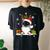 Cat Lover Cute Birman Santa Hat Ugly Christmas Sweater Women's Oversized Comfort T-shirt Back Print Black