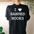 I Love Banned Books Librarian Teacher Literature Women's Oversized Comfort T-Shirt Back Print Black