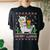 Merry Llamas Ugly Christmas Sweater Pun Women's Oversized Comfort T-shirt Back Print Black
