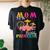Mom Of The Birthday Princess Girl Circus Party Carnival Women's Oversized Comfort T-shirt Back Print Black