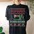 Quilting Ugly Christmas Sweater Happy Holidays Women's Oversized Comfort T-shirt Back Print Black