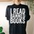 I Read Banned Books Protest Women's Oversized Comfort T-Shirt Back Print Black