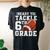 Ready To Tackle 6Th Grade Back To School First Day Of School Women's Oversized Comfort T-shirt Back Print Black