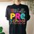 Back To School Hello Preschool First Day Of Prek Teacher Women's Oversized Comfort T-shirt Back Print Black