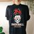 Skull Leopard Baseball Mom Sport Mom Women's Oversized Comfort T-Shirt Back Print Black