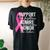 Support Fighter Admire Survivor Breast Cancer Warrior Women's Oversized Comfort T-shirt Back Print Black