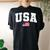 Usa Women Men Kids Patriotic American Flag July 4Th Women's Oversized Graphic Back Print Comfort T-shirt Black