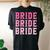 Vintage Retro Bride Rodeo Cowgirl Bachelorette Party Wedding Women's Oversized Comfort T-Shirt Back Print Black