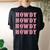 Vintage White Cowgirl Howdy Rodeo Western Country Southern Women's Oversized Comfort T-Shirt Back Print Black