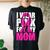 I Wear Pink For My Mom Pink Ribbon Breast Cancer Awareness Women's Oversized Comfort T-shirt Back Print Black