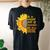 In A World Full Of Grandmas Be A Bebe Sunflower Leopard Women's Oversized Comfort T-Shirt Back Print Black