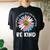 World Be Kind Transgender Daisy Peace Hippie Trans Lgbt Women's Oversized Comfort T-Shirt Back Print Black