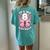 8Th Birthday Girl 8 Years Butterflies And Number 8 Women's Oversized Comfort T-shirt Back Print Chalky Mint