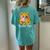 Cute Munchkin Mom Sunflower Cat Mom Women's Oversized Comfort T-Shirt Back Print Chalky Mint