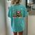 Dog Lovers Cute Pitbull Santa Hat Ugly Christmas Sweater Women's Oversized Comfort T-shirt Back Print Chalky Mint