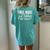 Free Hugs Just Kidding Don't Touch Me Sarcastic Jokes Women's Oversized Comfort T-shirt Back Print Chalky Mint