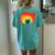 Gay Pride Cat Lgbt Cats Pile Cute Anime Rainbow Women's Oversized Comfort T-shirt Back Print Chalky Mint