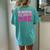 Groovy In October We Wear Pink Breast Cancer For Women's Oversized Comfort T-shirt Back Print Chalky Mint