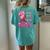 I'm The Storm Black Breast Cancer Survivor Pink Ribbon Women's Oversized Comfort T-shirt Back Print Chalky Mint