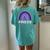 Leopard Rainbow Be Kind Purple Ribbon Epilepsy Cancer Women's Oversized Comfort T-Shirt Back Print Chalky Mint