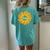 Matching Big Little Greek Reveal Sorority Family Sunflower Women's Oversized Comfort T-Shirt Back Print Chalky Mint