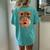 Monkey Face Breath Halloween Costume Women's Oversized Comfort T-shirt Back Print Chalky Mint