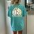 Nonna Saurus Sunflower Dinosaur Italian Grandma T Rex Women's Oversized Comfort T-Shirt Back Print Chalky Mint