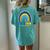 In October We Wear Blue And Yellow Down Syndrome Awareness Women's Oversized Comfort T-Shirt Back Print Chalky Mint