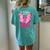 In October We Wear Pink Butterfly Breast Cancer Awareness Women's Oversized Comfort T-shirt Back Print Chalky Mint