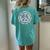 Peace Kindness Love Peace Sign Hearts Be Kind Women's Oversized Comfort T-Shirt Back Print Chalky Mint