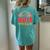 Race Car Birthday Party Matching Family Sister Pit Crew Women's Oversized Comfort T-shirt Back Print Chalky Mint