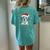 Saint Bernard Christmas Ugly Sweater Dog Lover Women's Oversized Comfort T-shirt Back Print Chalky Mint