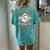 In My Spooky Kindergarten Teacher Era Groovy Retro Halloween Women's Oversized Comfort T-shirt Back Print Chalky Mint