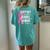 Support Fighter Admire Survivor Breast Cancer Warrior Women's Oversized Comfort T-shirt Back Print Chalky Mint