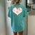 Vintage Retro Be Kind Heart 70S Boho Peace Hippie Women's Oversized Comfort T-Shirt Back Print Chalky Mint