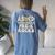 Abcd Pre K Rocks Back To School Kindergarten Teacher Women's Oversized Comfort T-shirt Back Print Blue Jean