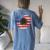 American Flag Sunflower Graphic 4Th Of July Independence Day Women's Oversized Comfort T-Shirt Back Print Blue Jean