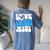Christian Love Like Jesus Christian Love Jesus Women's Oversized Comfort T-shirt Back Print Blue Jean