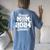 Class Of 2024 Senior Year Volleyball Mom Senior 2024 Women's Oversized Comfort T-shirt Back Print Blue Jean