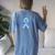 Hope Strength And Healing Oncology Nursing Nurse Women's Oversized Comfort T-shirt Back Print Blue Jean