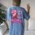I'm The Storm Black Breast Cancer Survivor Pink Ribbon Women's Oversized Comfort T-shirt Back Print Blue Jean