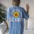 Be Kind Autism Awareness Quote Puzzle Piece Sunflower Women's Oversized Comfort T-Shirt Back Print Blue Jean