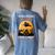 Old Lady Witch Halloween For Women's Oversized Comfort T-shirt Back Print Blue Jean