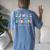 My Patients Are Dino-Mite Pediatric Nicu Nurse Dinosaur Women's Oversized Comfort T-shirt Back Print Blue Jean