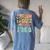 Peace Out Seven I'm 8 Groovy 8Th Happy Birthday Boy Girl Women's Oversized Comfort T-shirt Back Print Blue Jean