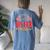 Race Car Birthday Party Matching Family Sister Pit Crew Women's Oversized Comfort T-shirt Back Print Blue Jean