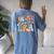 In My Second Grade Era Back To School Retro Groovy 2Nd Grade Women's Oversized Comfort T-shirt Back Print Blue Jean