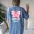 Support Squad Breast Cancer Awareness Butterfly Ribbon Women's Oversized Comfort T-shirt Back Print Blue Jean