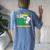 Team Chicken Curry Guyana And Trinidad Patriotic Cricket Women's Oversized Comfort T-shirt Back Print Blue Jean