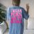 I Wear Pink For My Mama Breast Cancer Support Squad Ribbon Women's Oversized Comfort T-shirt Back Print Blue Jean